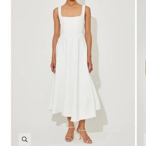 The Ultimate Muse High Waist Square Neck Midi Dress